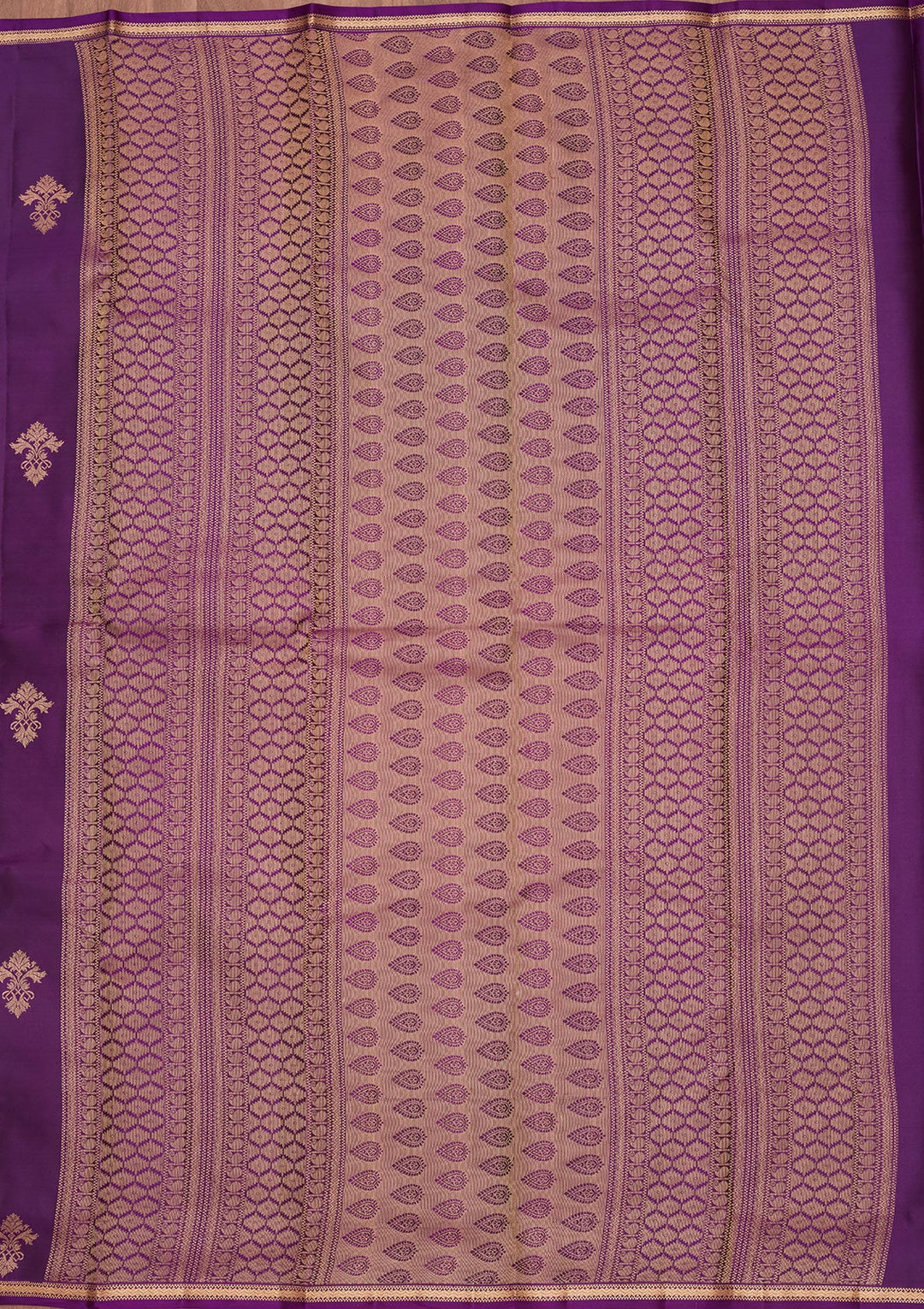 Purple Zariwork Pure Silk Saree-koskii