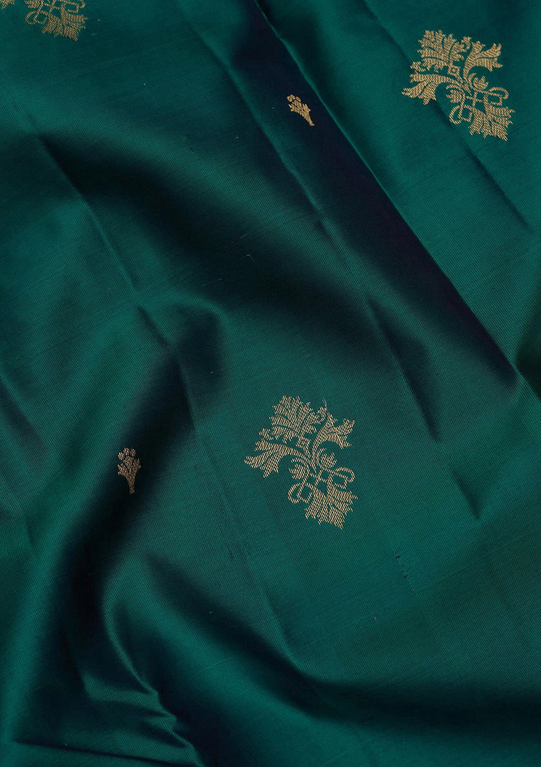 Rama Green Zariwork Pure Silk Saree