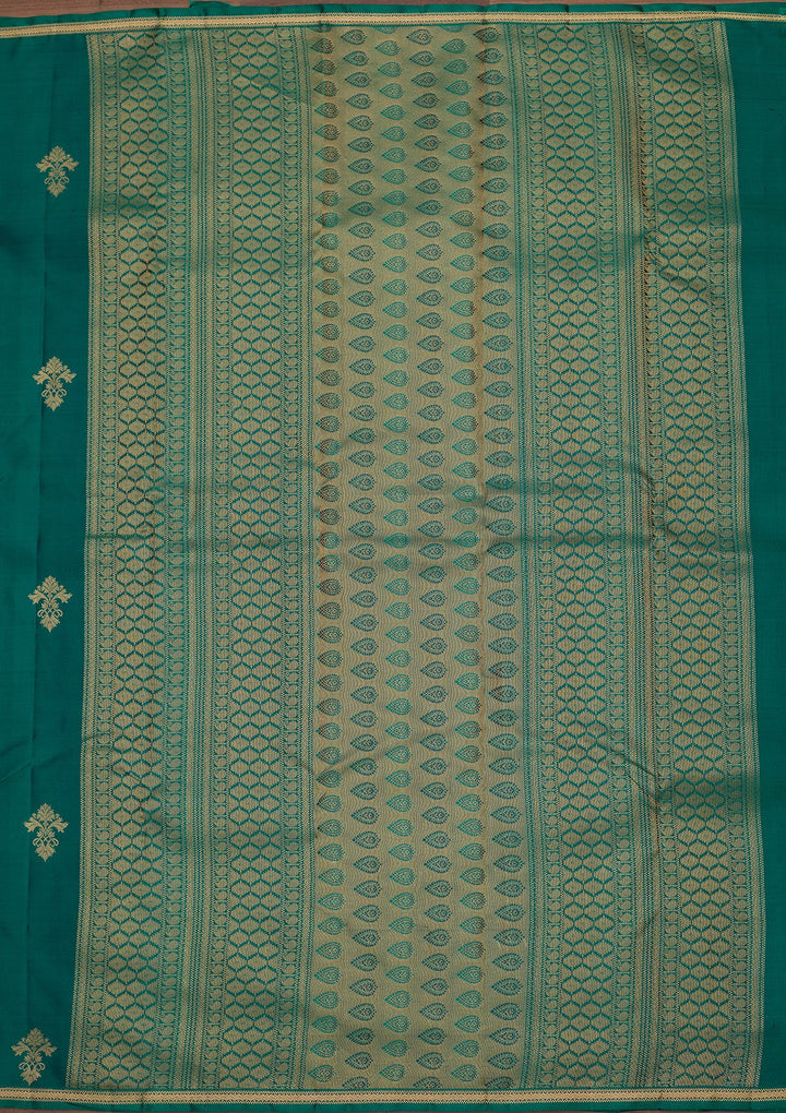 Rama Green Zariwork Pure Silk Saree