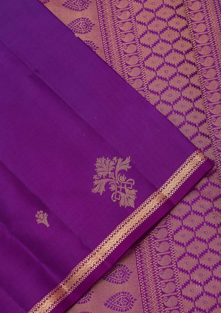 Royal Blue Zariwork Pure Silk Saree-koskii
