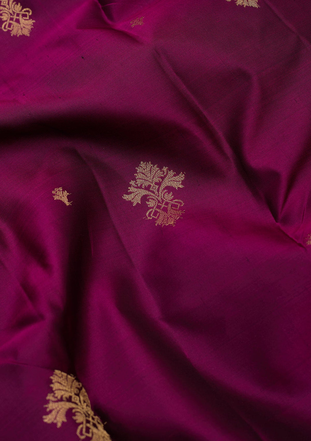 Wine Zariwork (Gold) Silk Silk_Saree