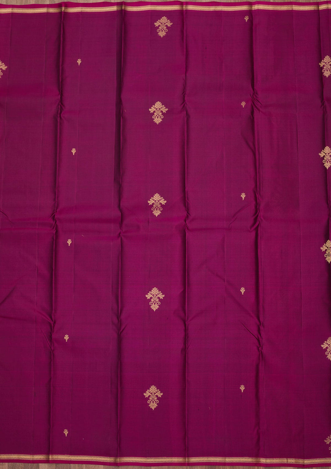 Wine Zariwork (Gold) Silk Silk_Saree
