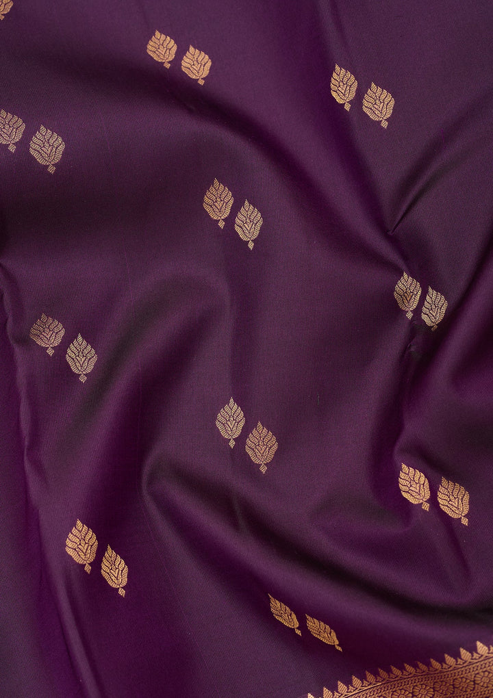 Purple Kanjivaram Pure Silk Saree