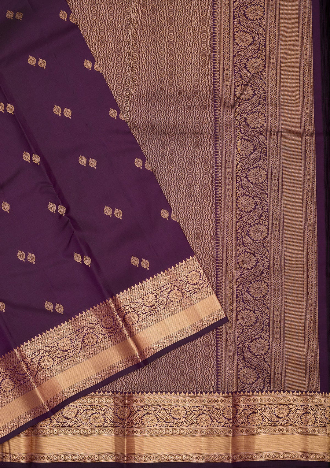 Purple Kanjivaram Pure Silk Saree