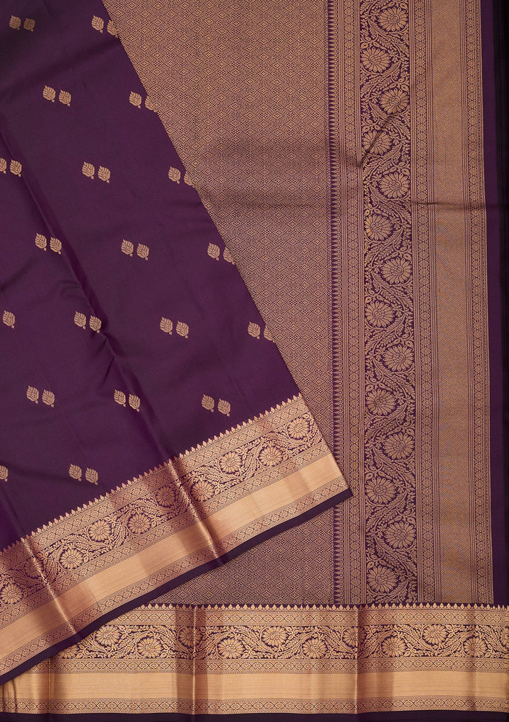Purple Kanjivaram Pure Silk Saree