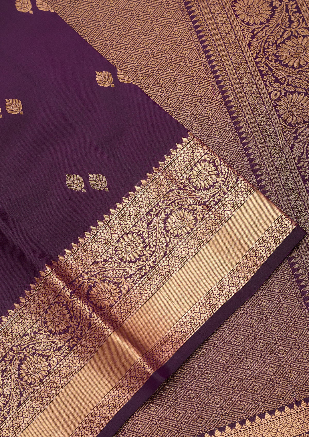 Purple Kanjivaram Pure Silk Saree