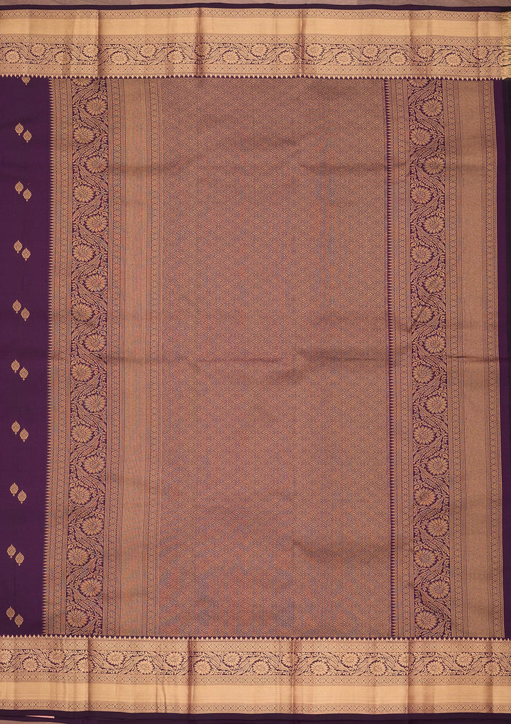 Purple Kanjivaram Pure Silk Saree