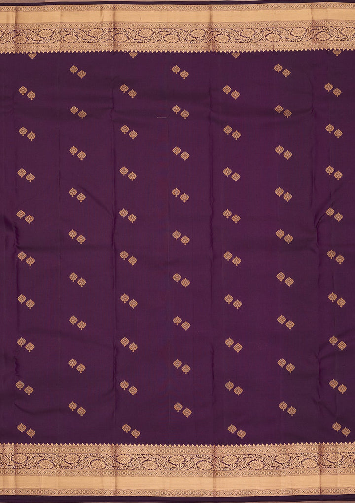 Purple Kanjivaram Pure Silk Saree