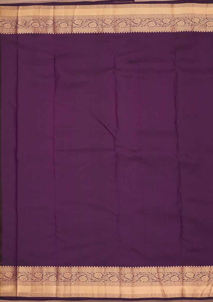 Purple Kanjivaram Pure Silk Saree