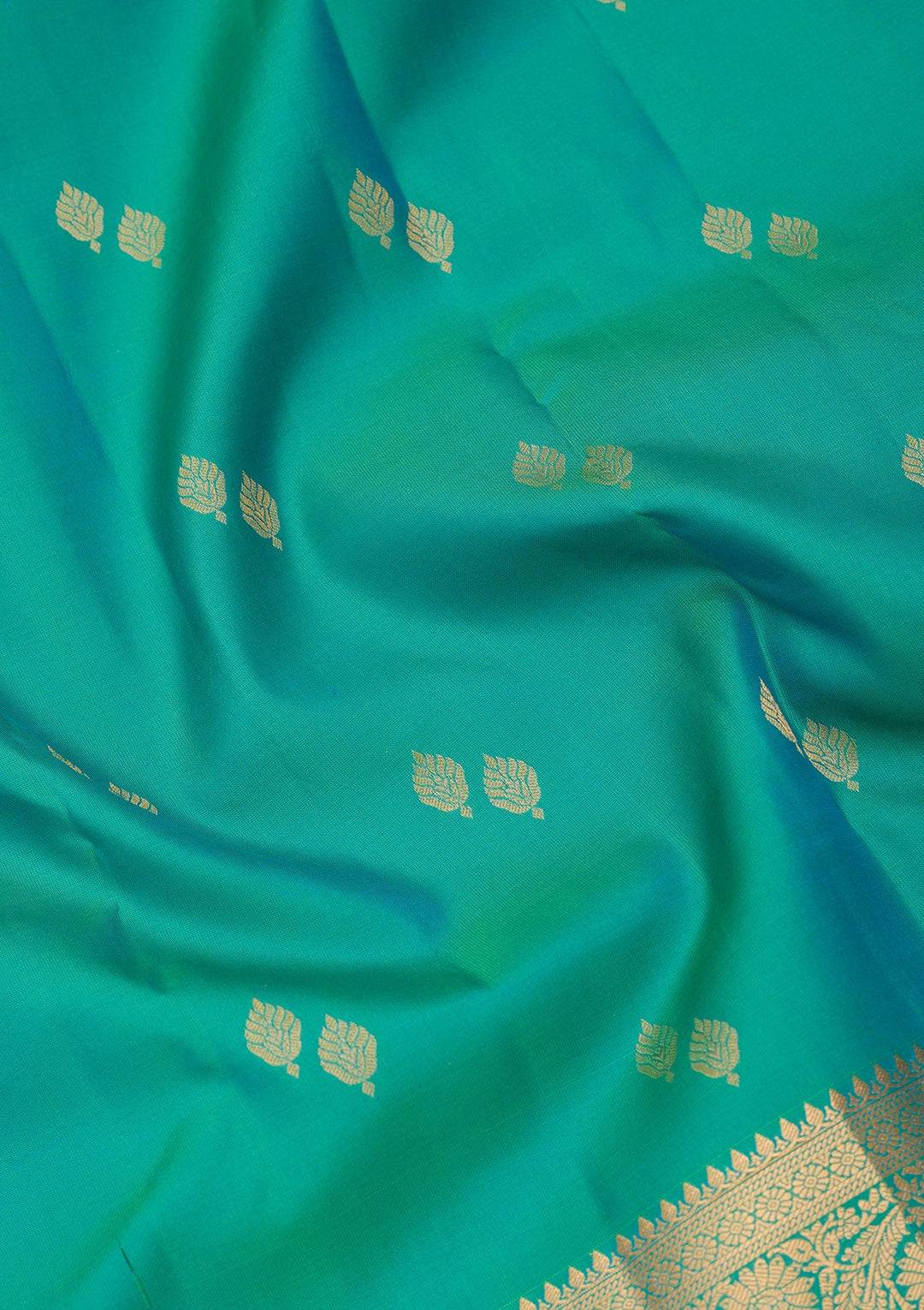 Rama Green Kanjivaram Pure Silk Saree