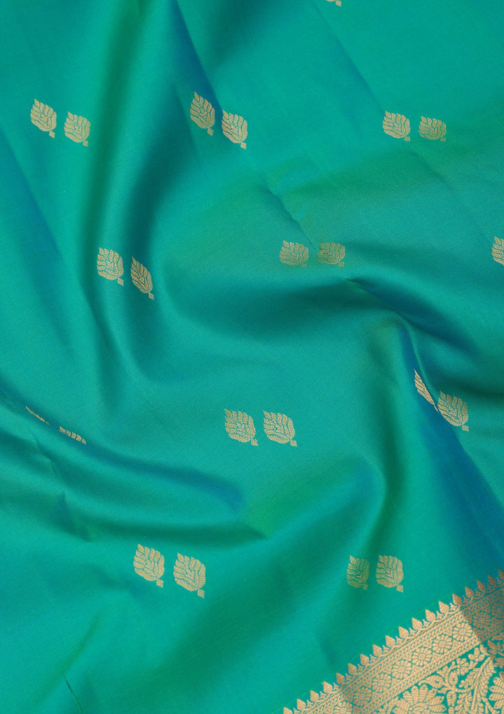 Rama Green Kanjivaram Pure Silk Saree