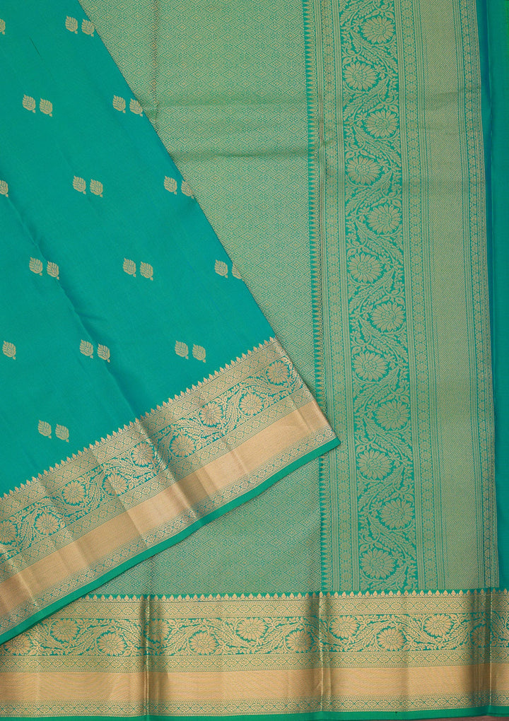 Rama Green Kanjivaram Pure Silk Saree