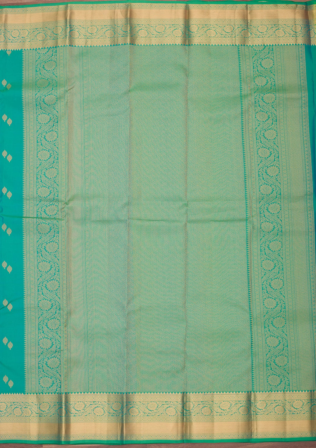 Rama Green Kanjivaram Pure Silk Saree