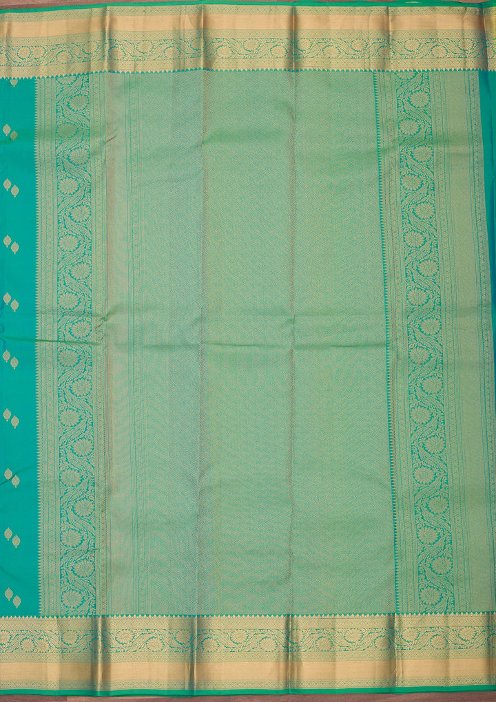 Rama Green Kanjivaram Pure Silk Saree