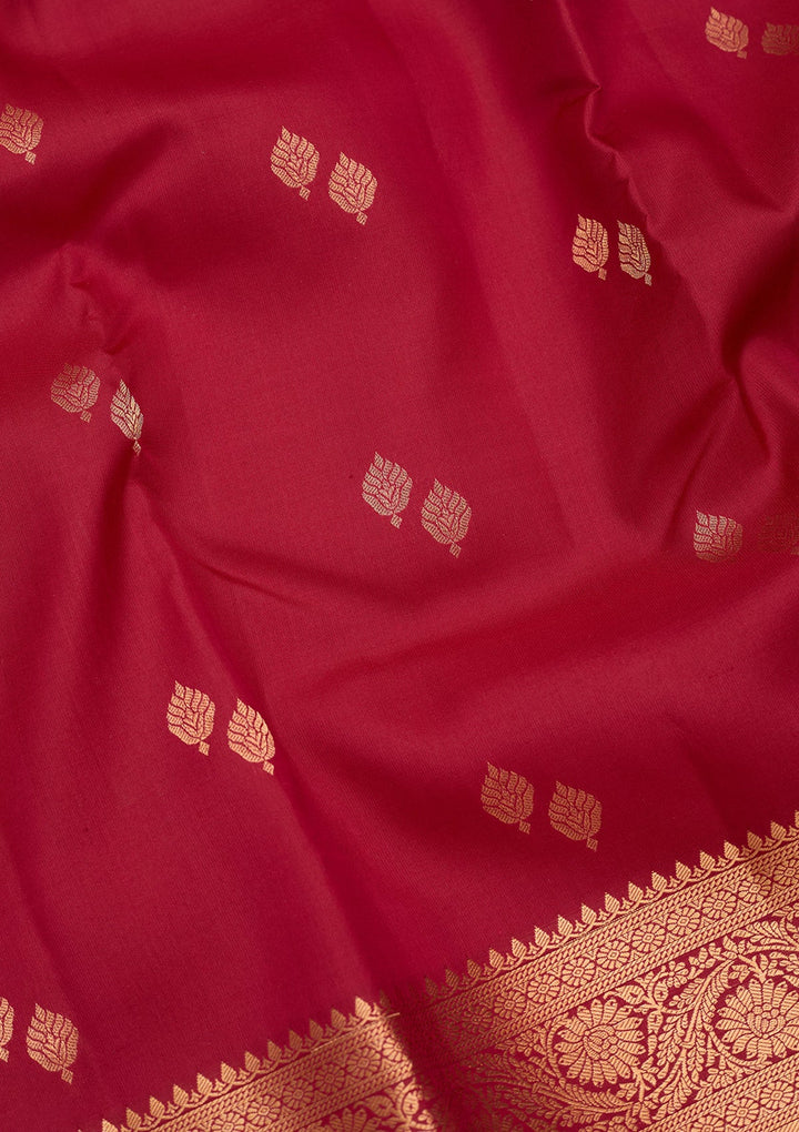 Rani Pink Zariwork Pure Silk Saree-koskii