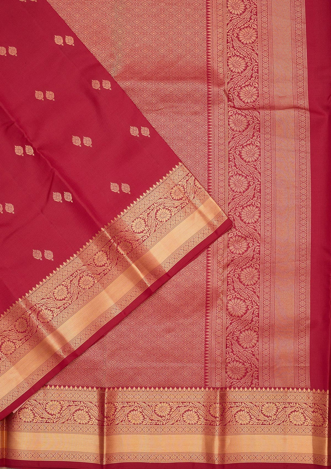 Rani Pink Zariwork Pure Silk Saree-koskii