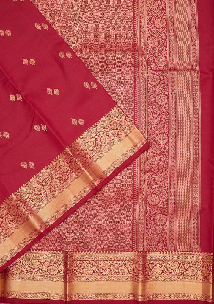 Rani Pink Zariwork Pure Silk Saree-koskii