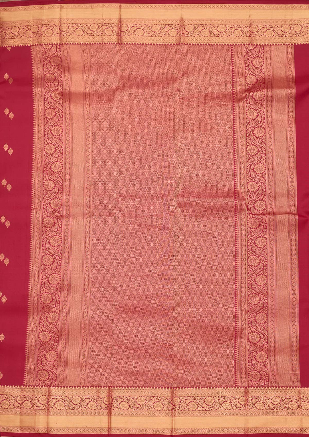 Rani Pink Zariwork Pure Silk Saree-koskii