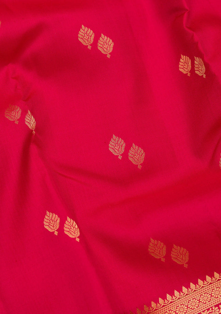 Red Zariwork Pure Silk Saree-koskii