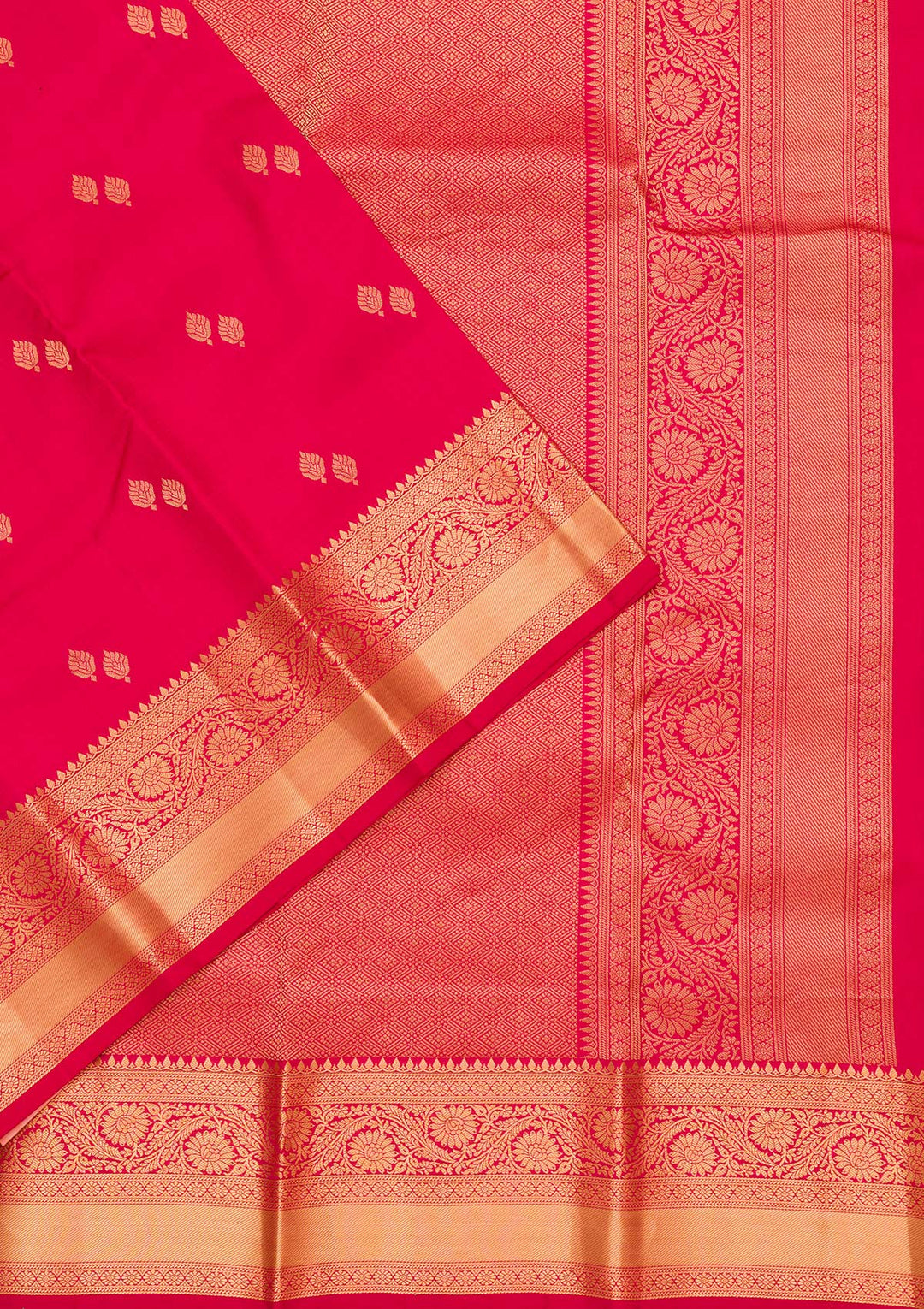Red Zariwork Pure Silk Saree-koskii