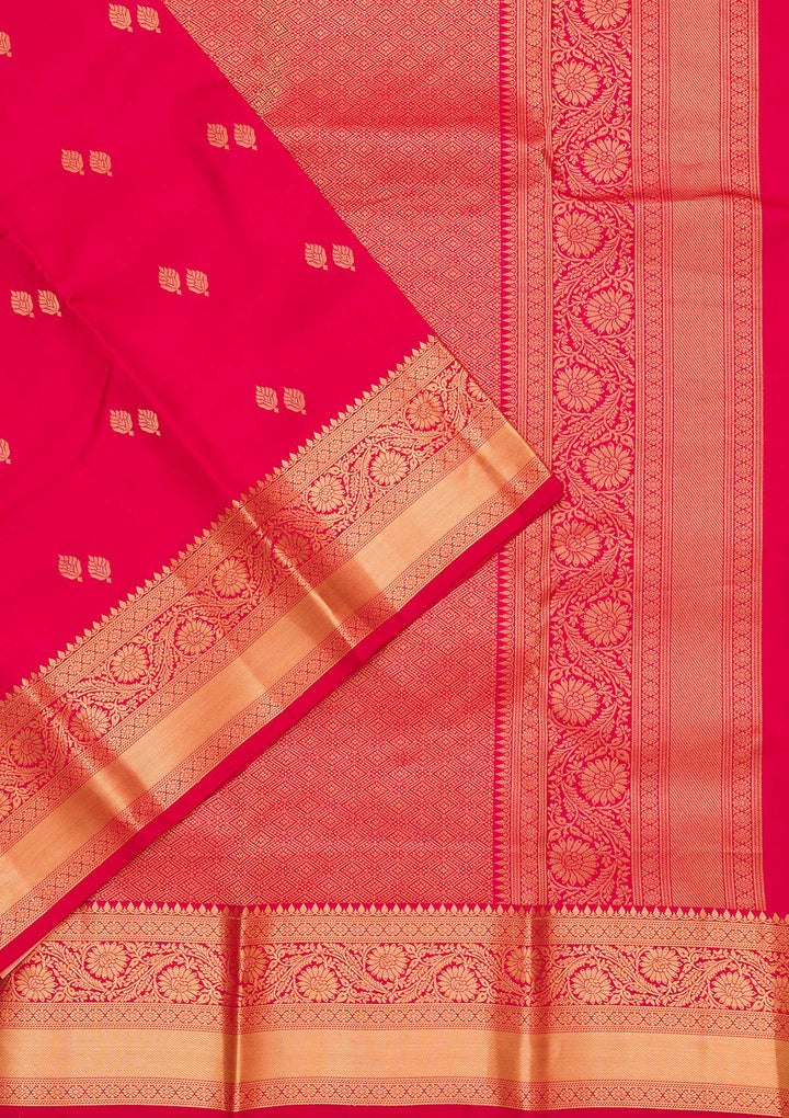 Red Zariwork Pure Silk Saree-koskii