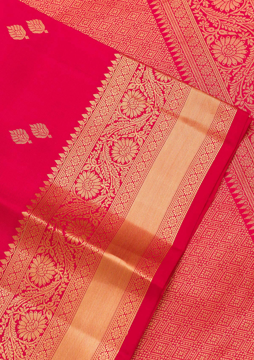 Red Zariwork Pure Silk Saree-koskii