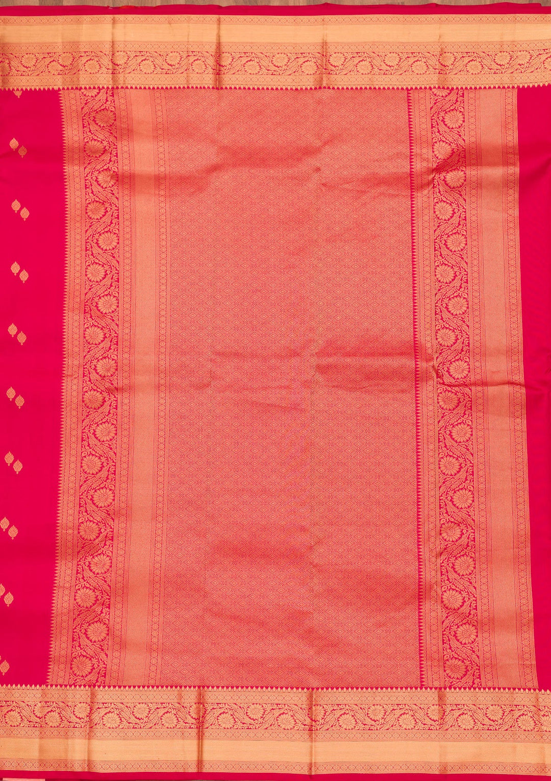 Red Zariwork Pure Silk Saree-koskii
