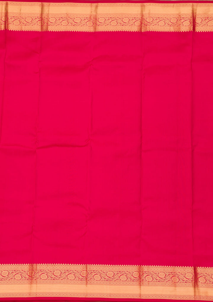 Red Zariwork Pure Silk Saree-koskii