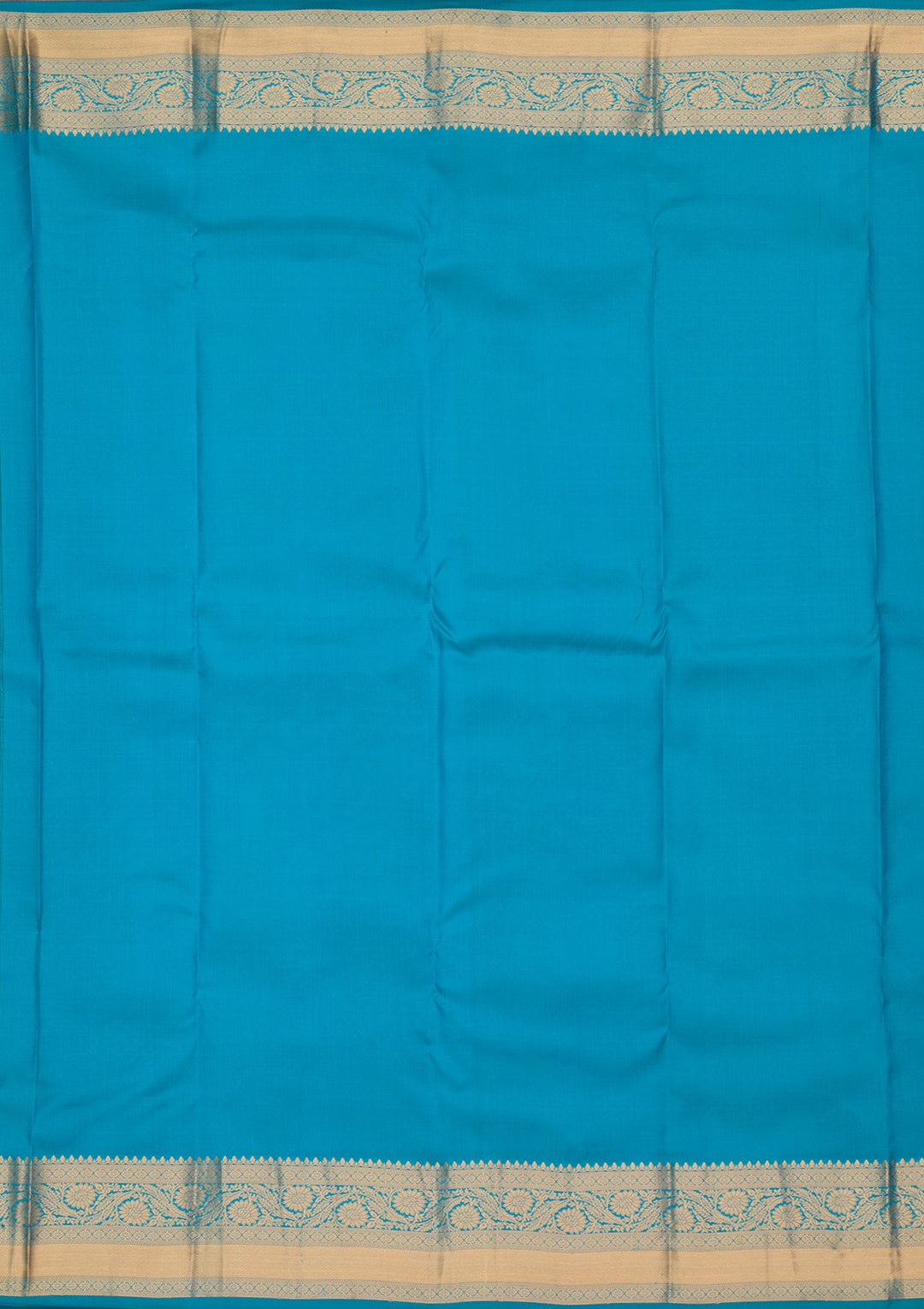Turquoise Blue Zariwork Pure Silk Saree-koskii