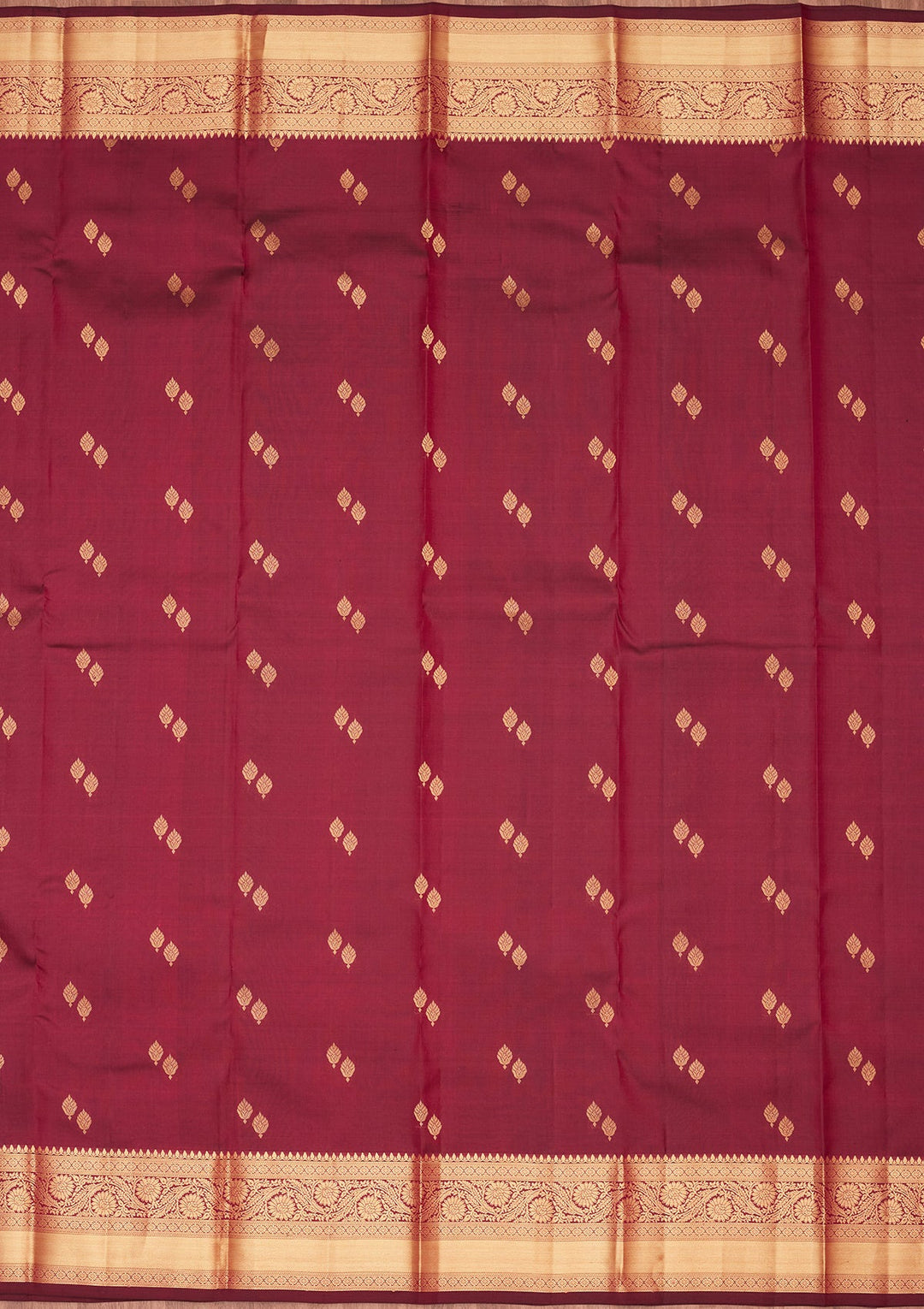 Wine Zariwork Pure Silk Saree-koskii