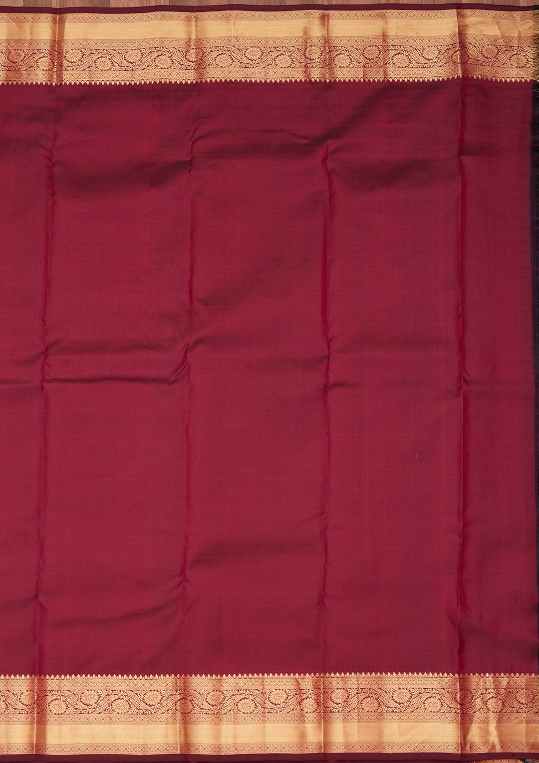 Wine Zariwork Pure Silk Saree-koskii
