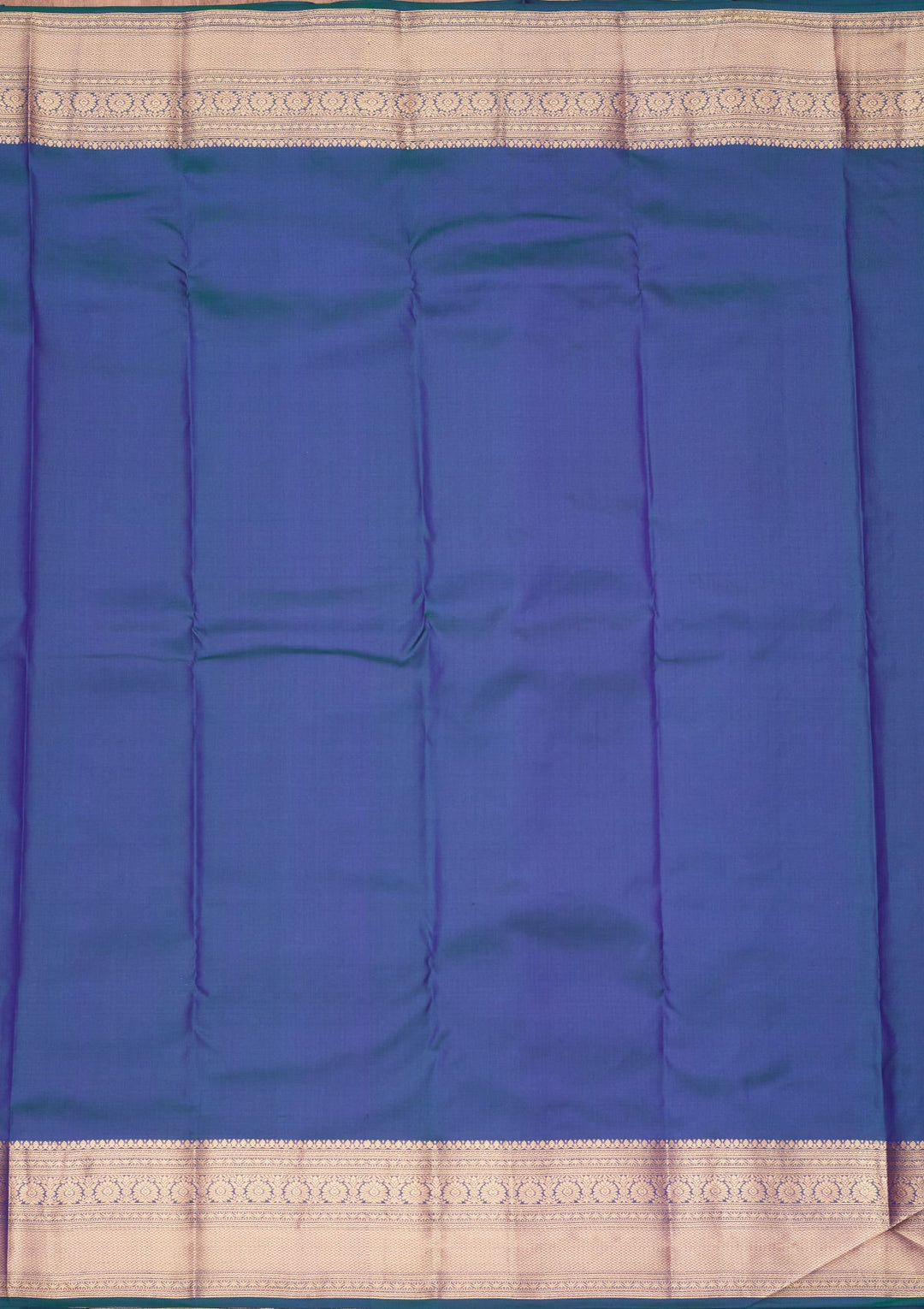 Peacock Blue Zariwork Pure Silk Saree-koskii