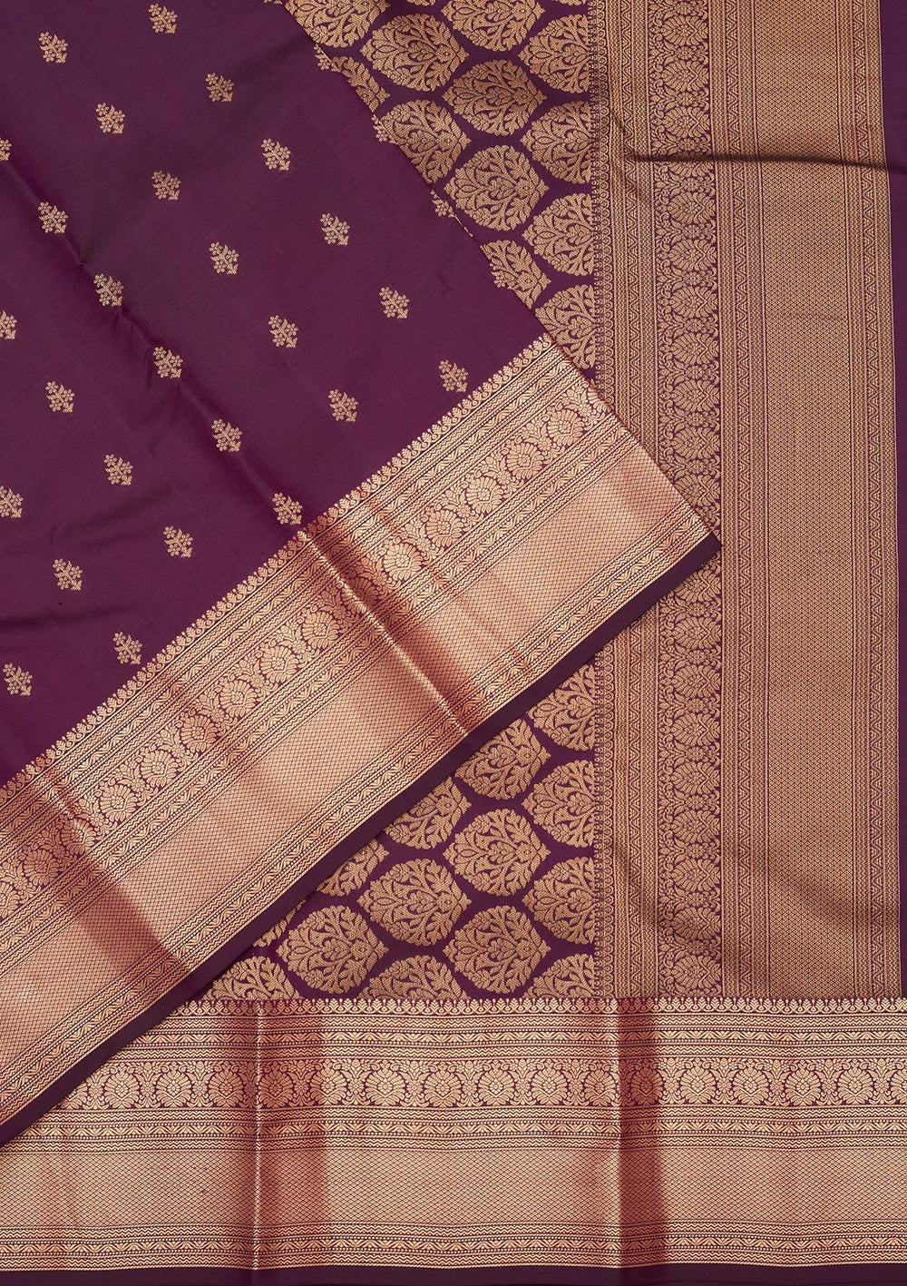 Purple Zariwork Pure Silk Saree-koskii