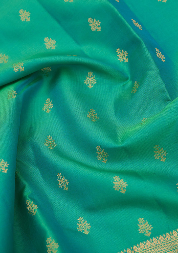 Rama Green Kanjivaram Pure Silk Saree
