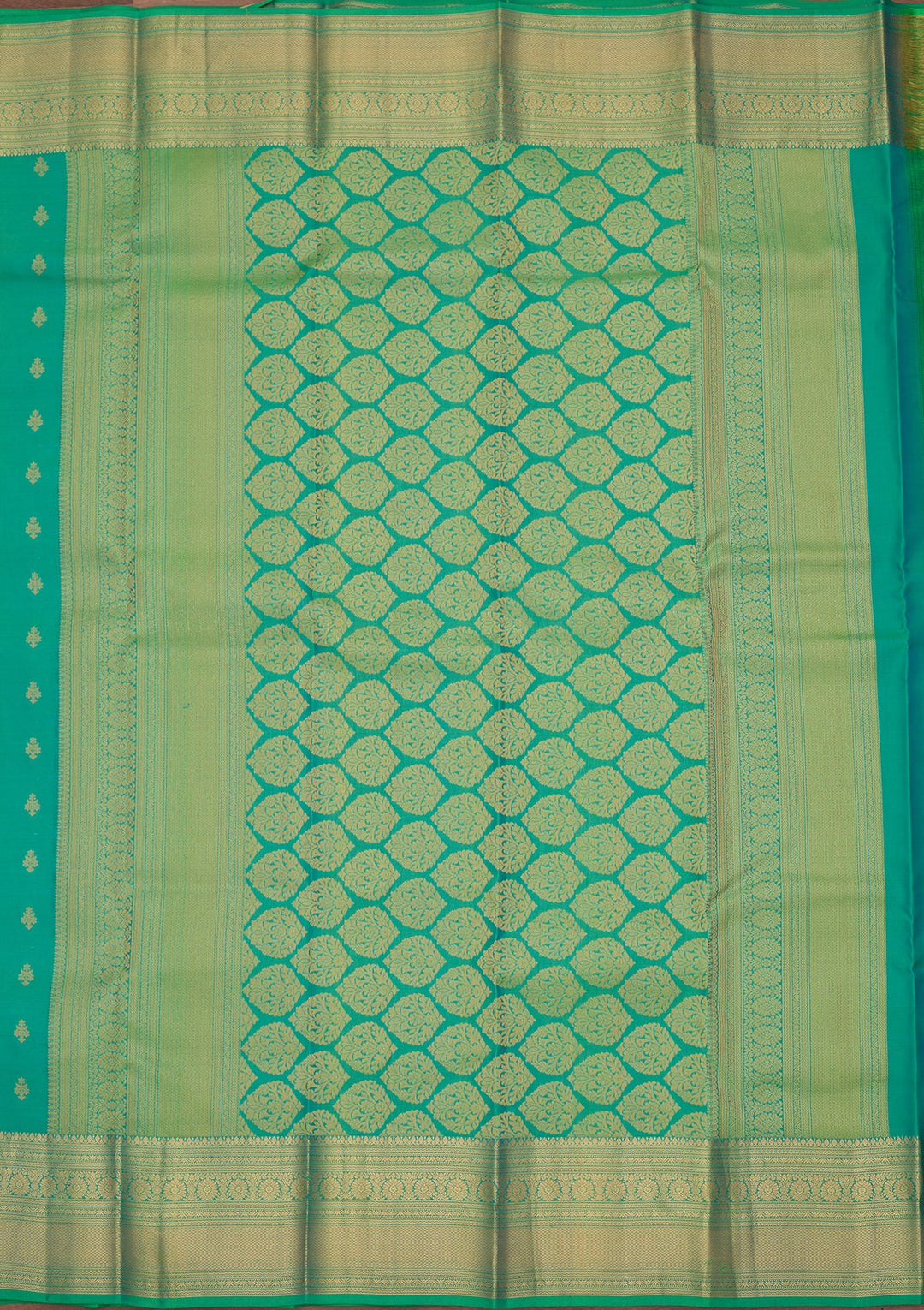 Rama Green Kanjivaram Pure Silk Saree