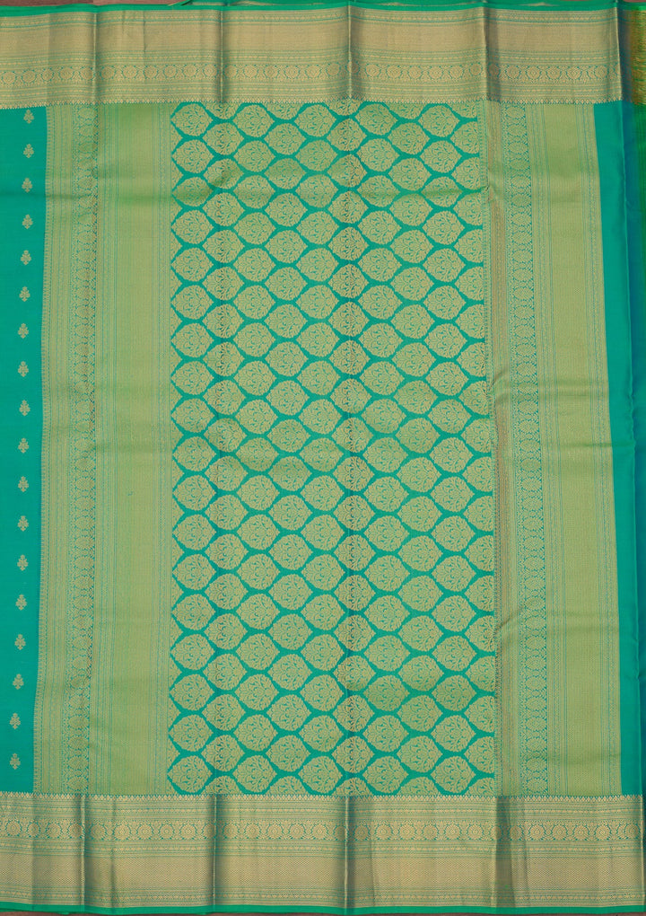 Rama Green Kanjivaram Pure Silk Saree