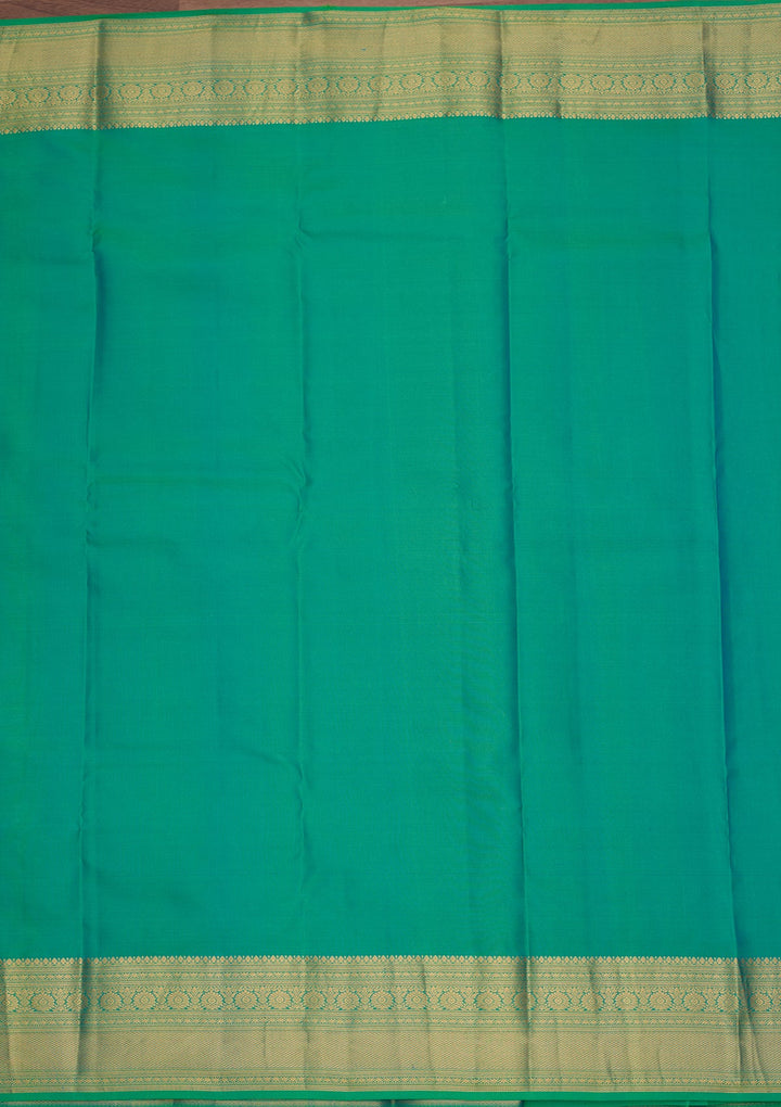 Rama Green Kanjivaram Pure Silk Saree