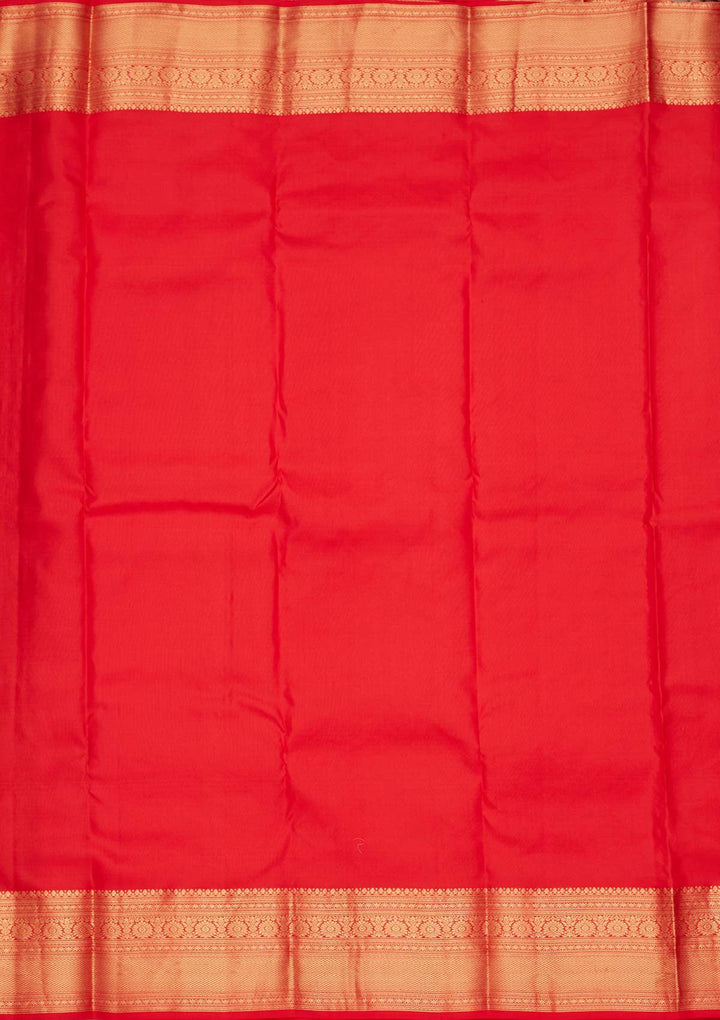 Red Zariwork Pure Silk Saree-koskii