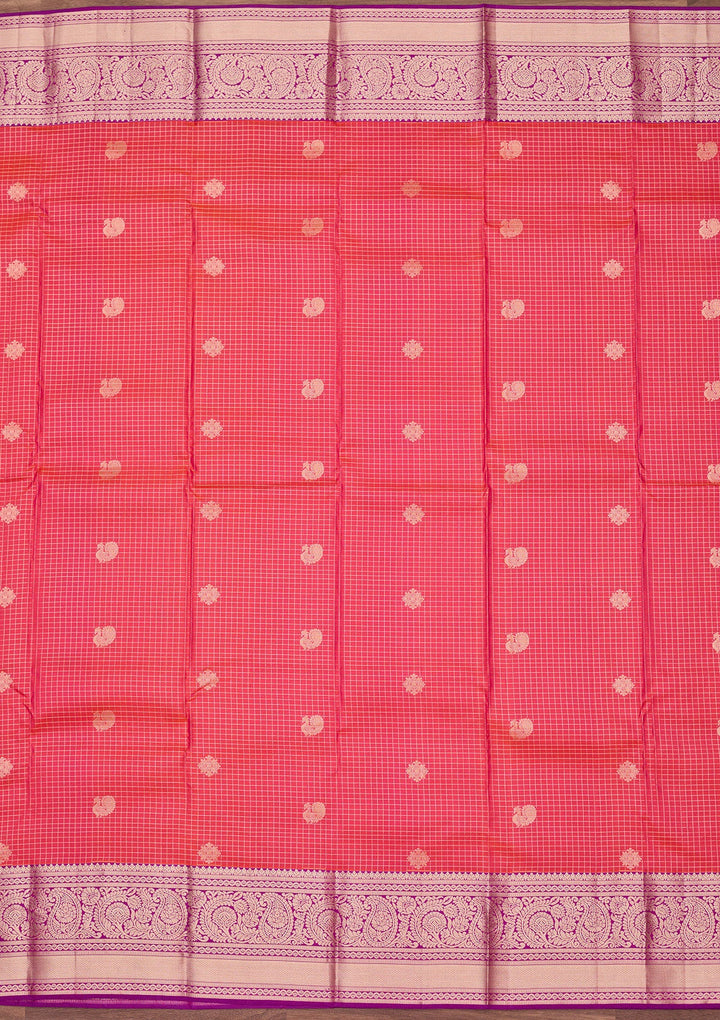 Pink Zariwork Pure Silk Saree