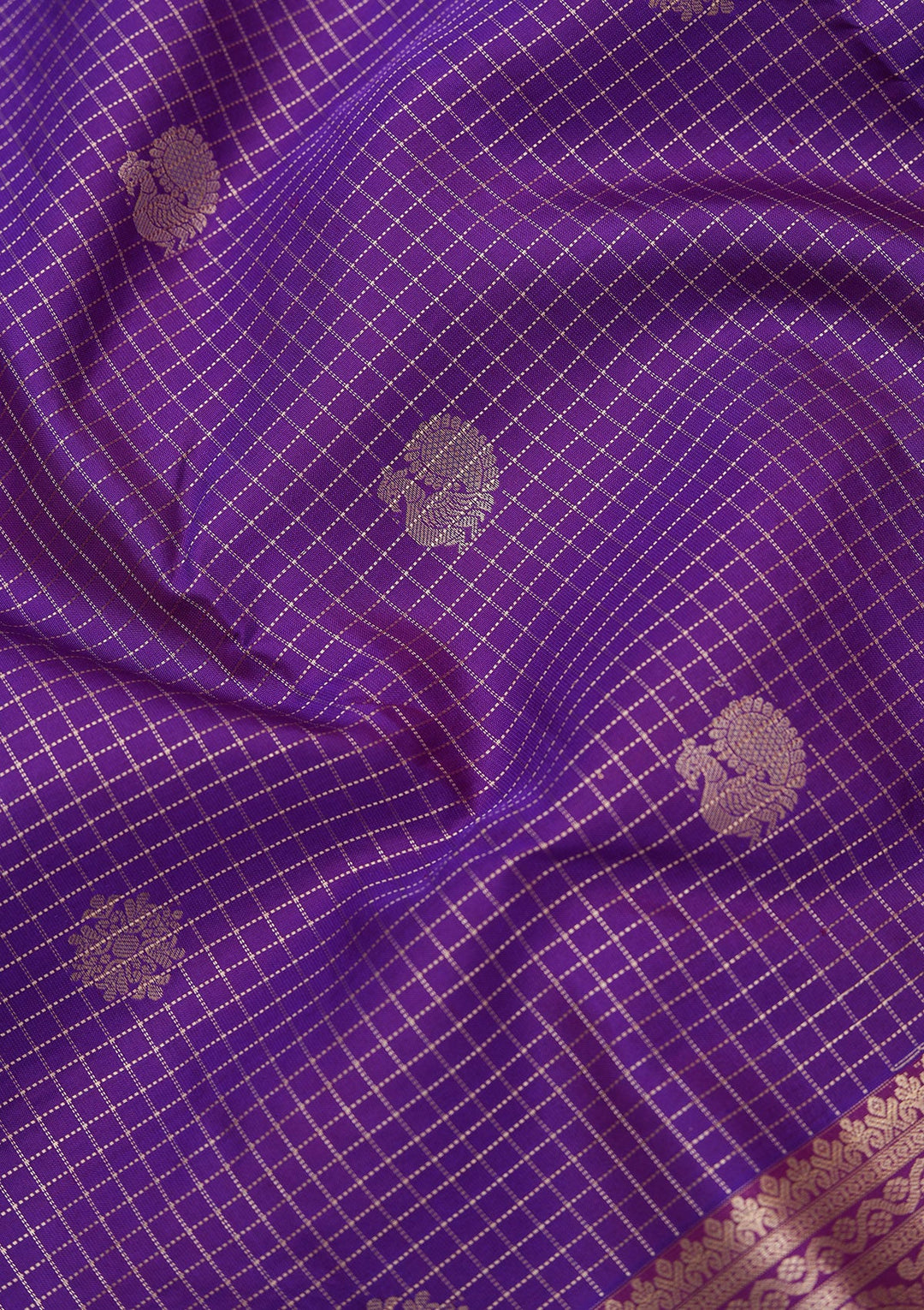 Royal Blue Zariwork Pure Silk Saree-koskii