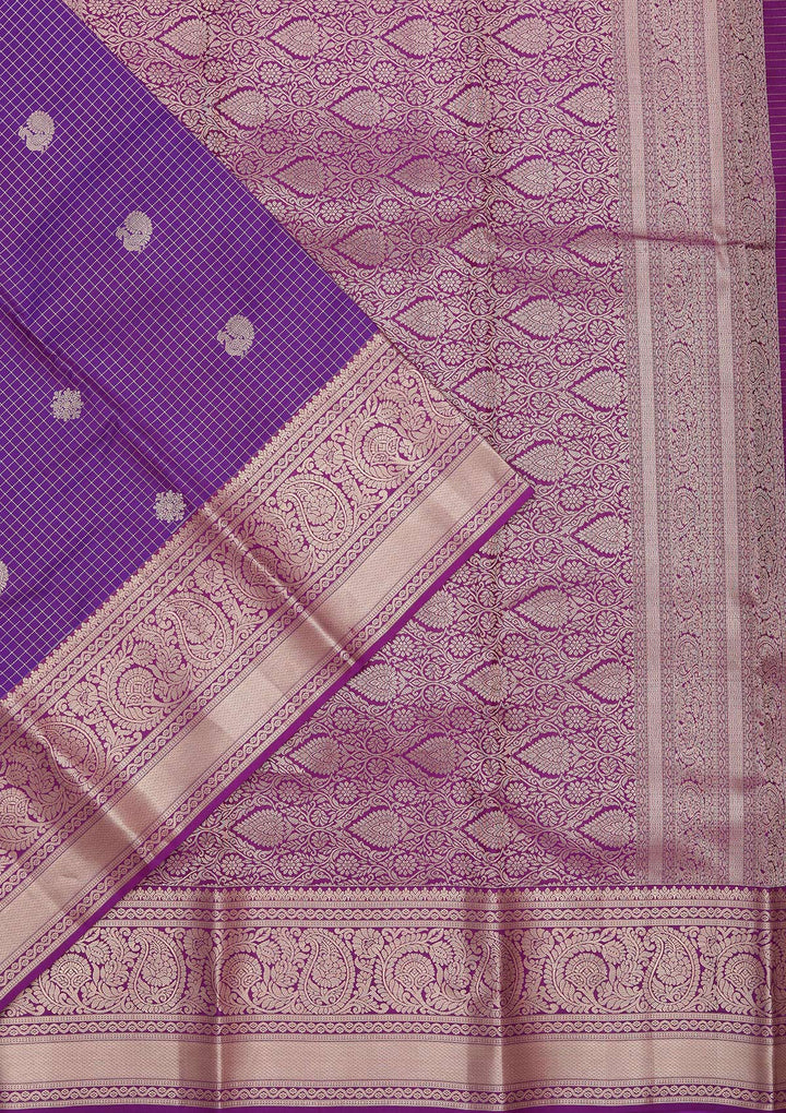 Royal Blue Zariwork Pure Silk Saree-koskii