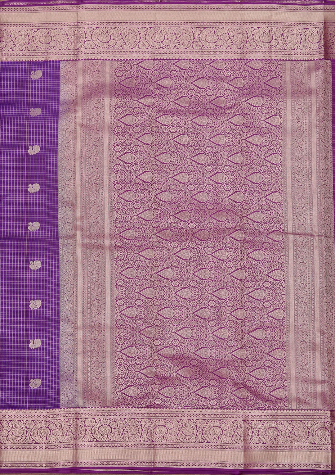 Royal Blue Zariwork Pure Silk Saree-koskii