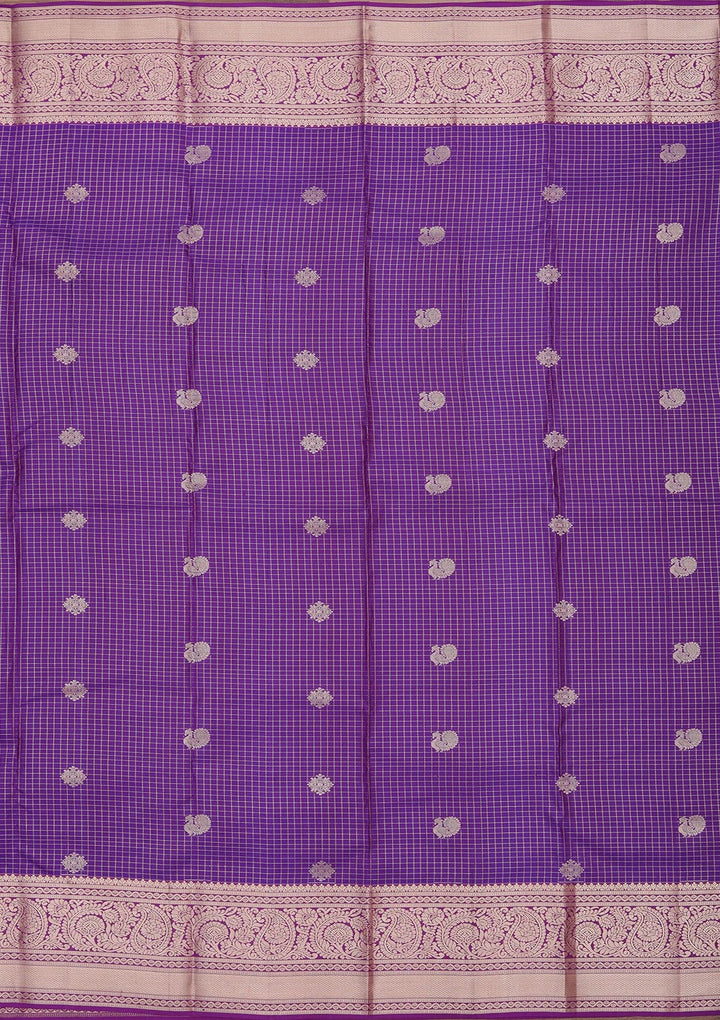 Royal Blue Zariwork Pure Silk Saree-koskii