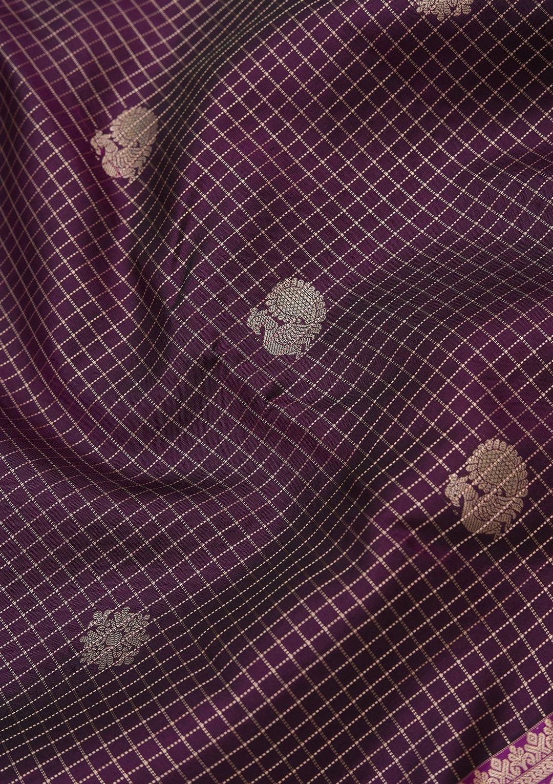 Wine Zariwork Pure Silk Saree-koskii