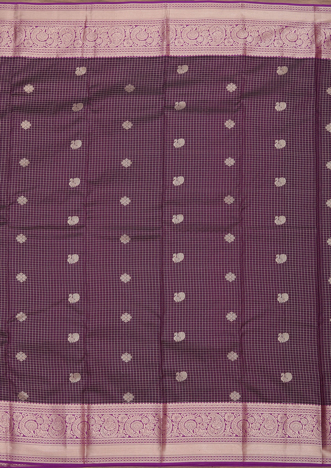 Wine Zariwork Pure Silk Saree-koskii