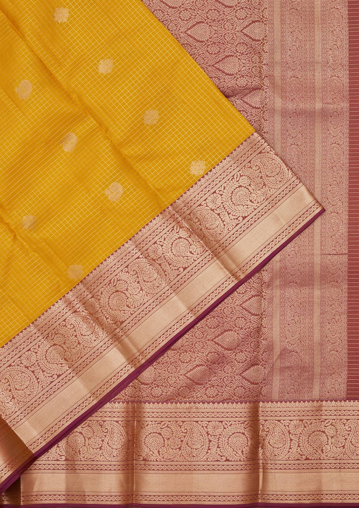 Yellow Zariwork Pure Silk Saree-koskii