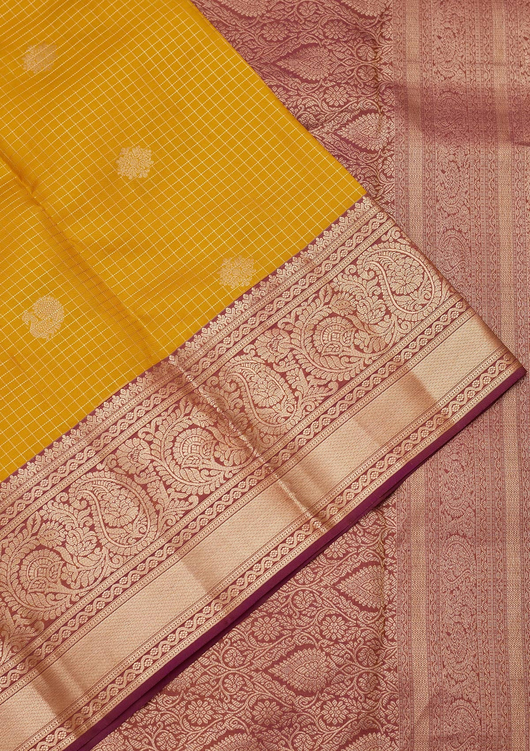 Yellow Zariwork Pure Silk Saree-koskii