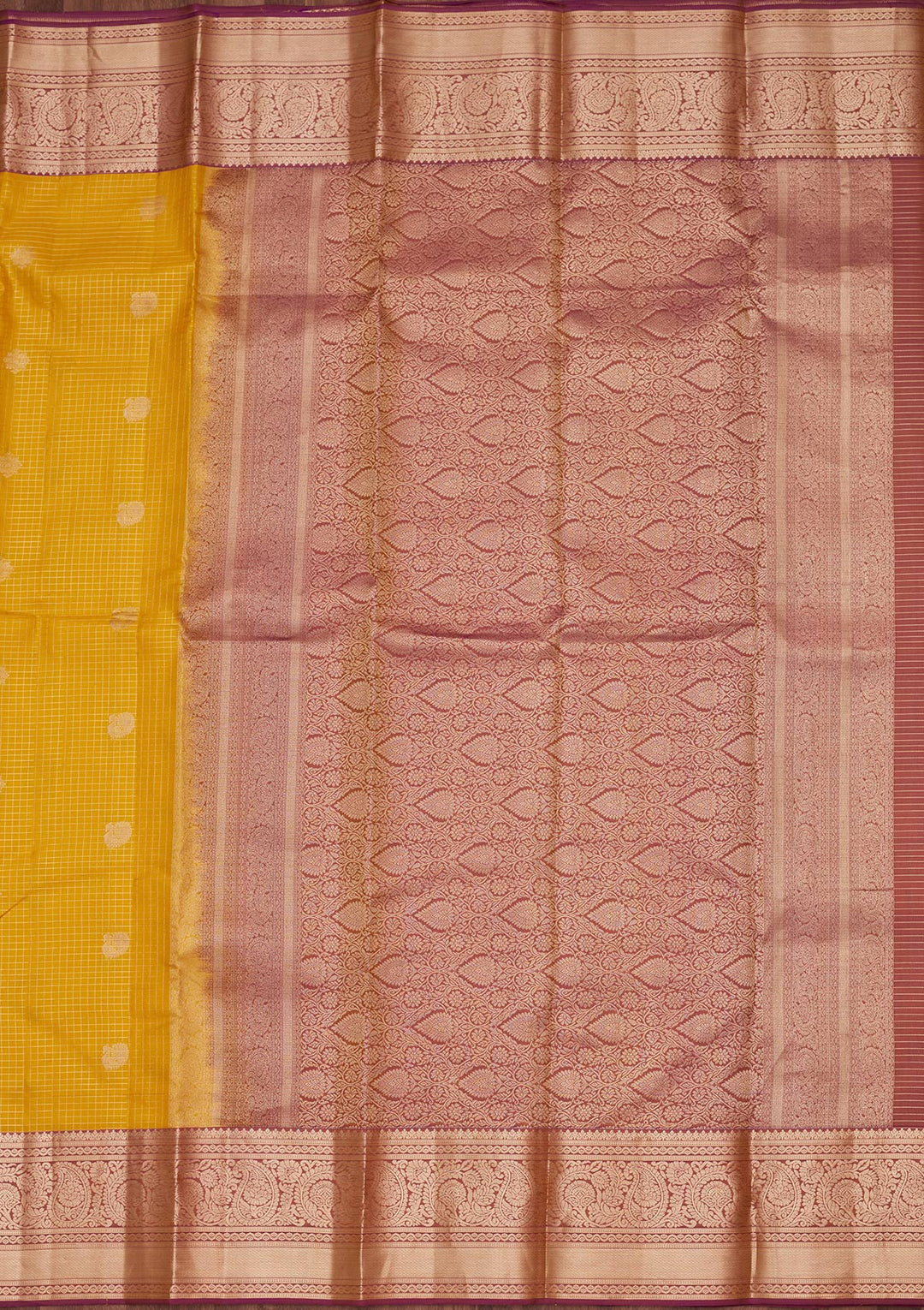 Yellow Zariwork Pure Silk Saree-koskii