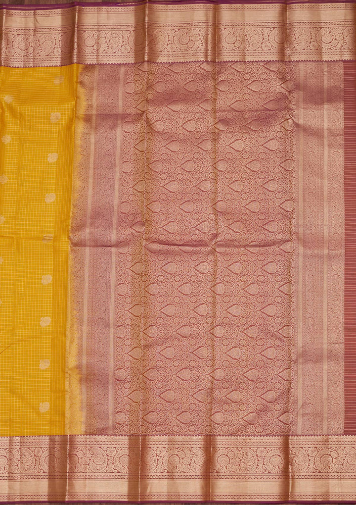Yellow Zariwork Pure Silk Saree-koskii