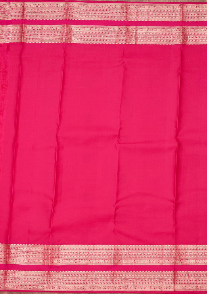 Orange Zariwork Pure Silk Saree-koskii